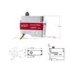 Ventas calientes KST A08N V6.0 3.2Kgf.cm 0.09sec Glider DLG Metal Gear HV Motor sin núcleo para RC Glider Wing